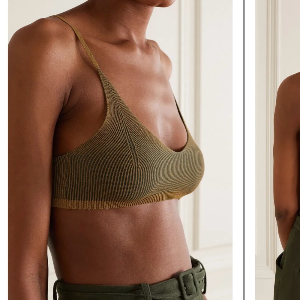 JACQUEMUS Valensole Ribbed-Knit Bralette